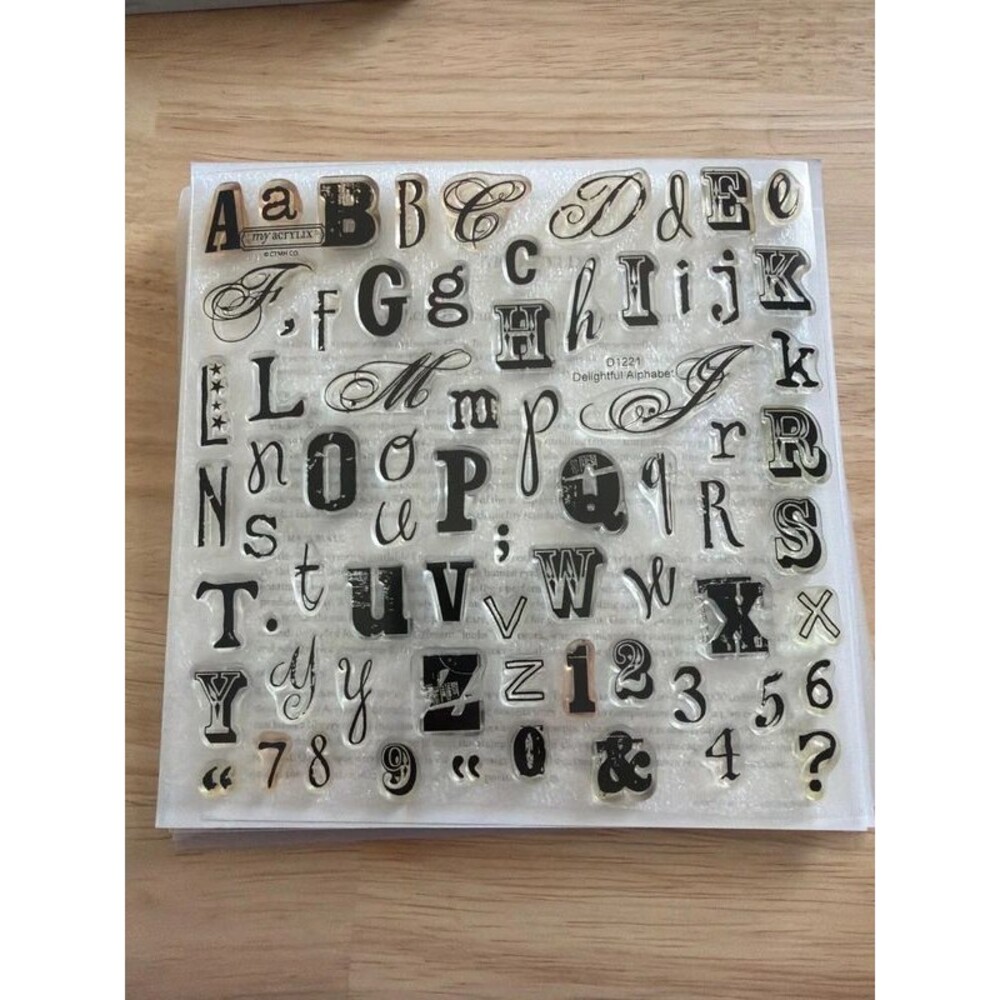 Delightful alphabet stamp set